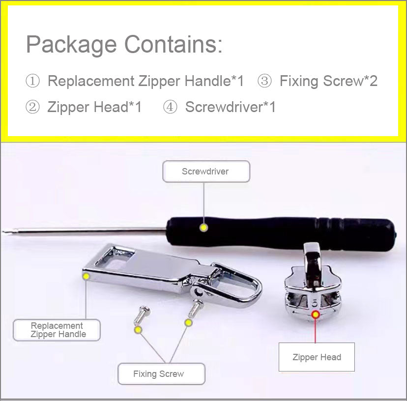 zipper replacement parts