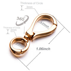 Double Opening Interchangeable Infinity Repair Pendant Bail Clasp Gold