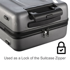 Zipper Clip Theft Deterrent - Backpack Zipper Lock Keep The Zipper Closed, Quick Disconnect Clip 2 Silver 2 Black