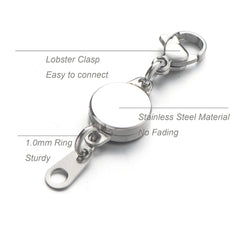 Stainless Steel Locking Magnetic Necklace Clasps and Closures, 18K Gold and Silver Plated Magnetic Clasps for Jewelry Making Gold and Silver