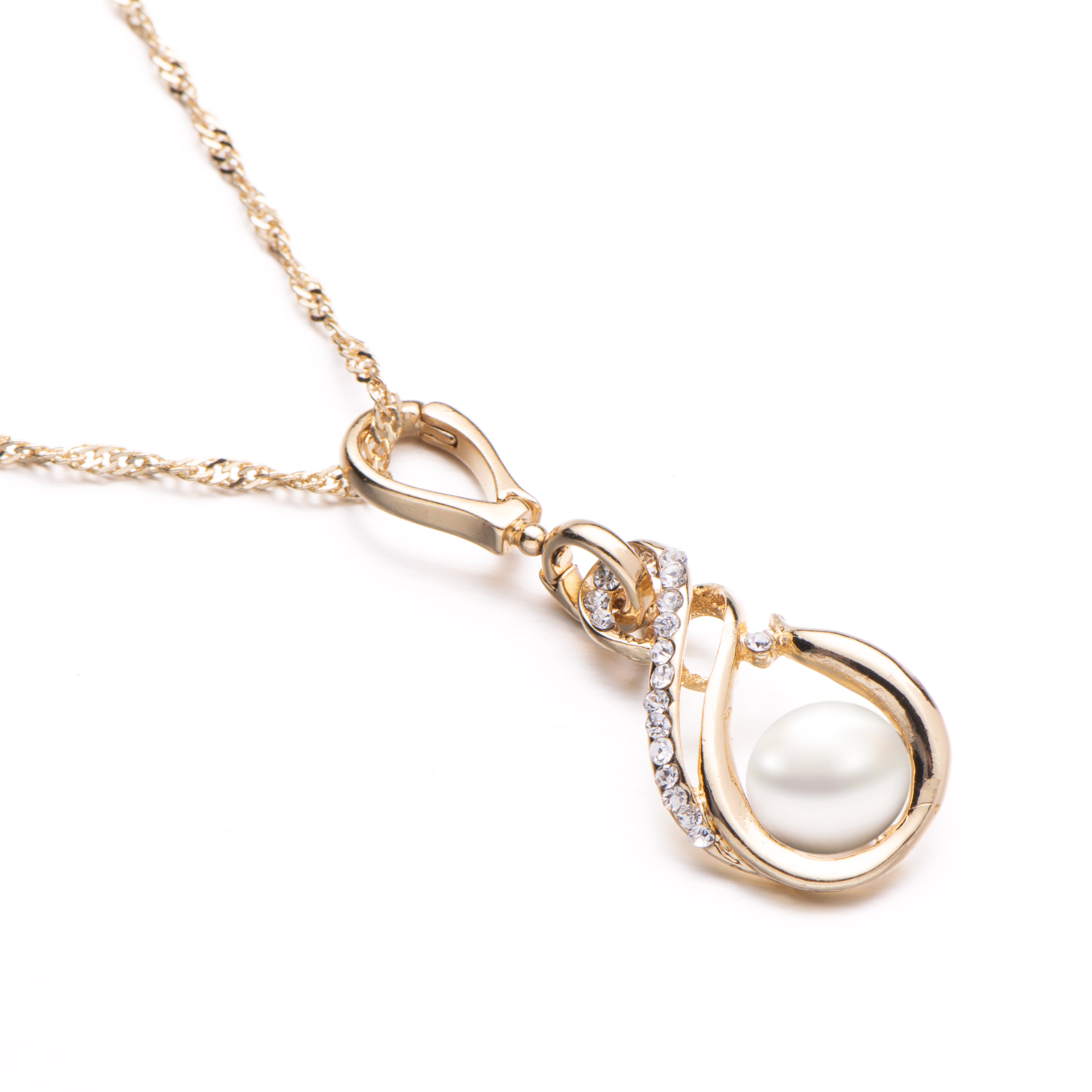 Double Opening Interchangeable Infinity Repair Pendant Bail Clasp Gold