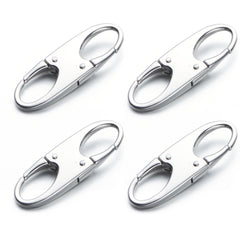 Zipper Clip Theft Deterrent - Backpack Zipper Lock Keep The Zipper Closed, Quick Disconnect Clip 4 Silver