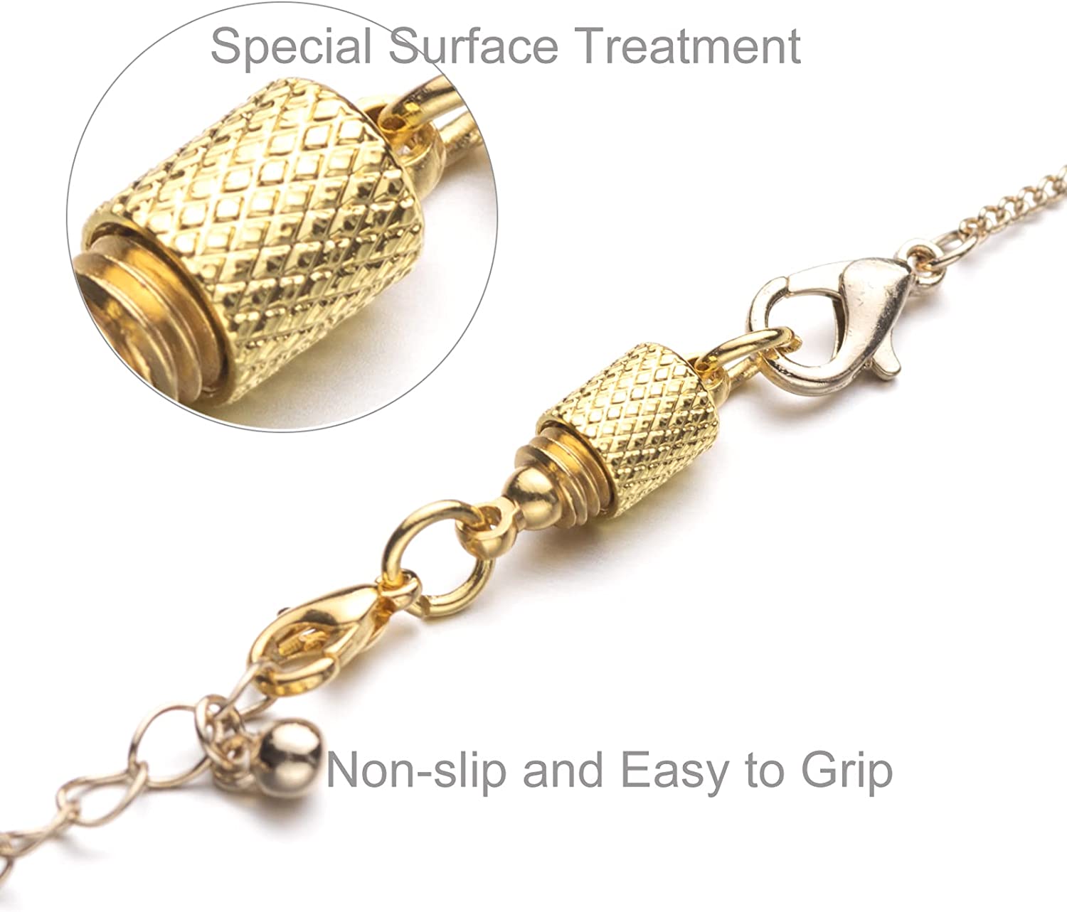 Screw-in Locking Magnetic Clasps for Jewelry Easy Necklace Clasp