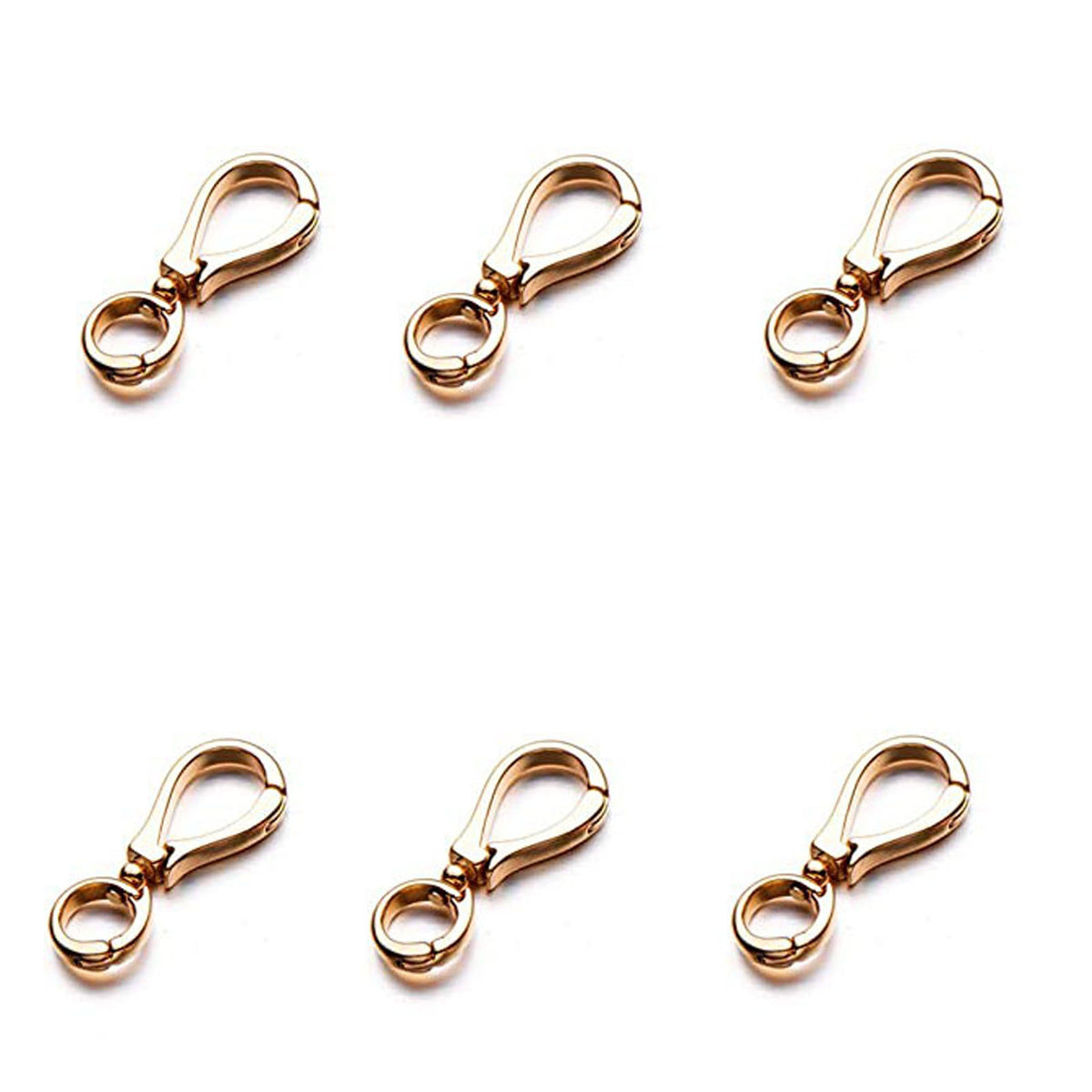 Double Opening Interchangeable Infinity Repair Pendant Bail Clasp Gold