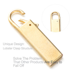 Gold Zipper Pull Replacement Easy Use for Broken and Missing Zipper Pulls