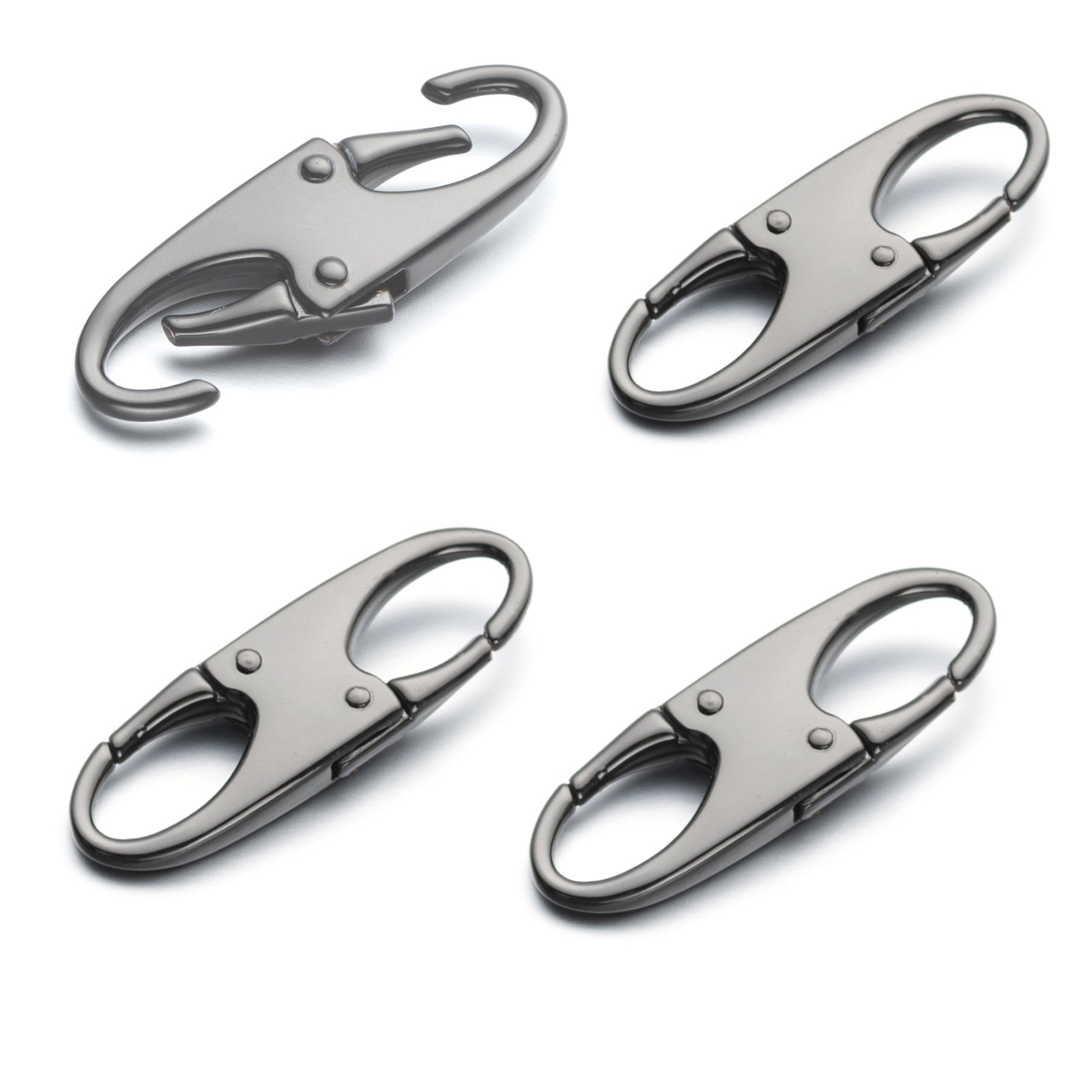 Double Small Carabiner Clips - Zipper Clip Theft Detterent Holding