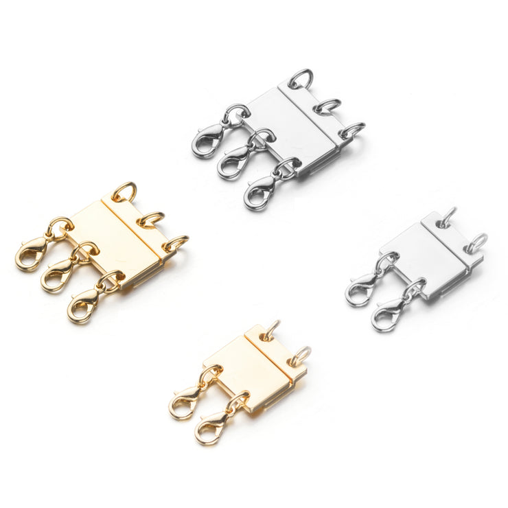 Pnellth Jewelry Buckle Smooth Necklace Layering Clasps Separator Durable  Jewelry Locking Clasp for DIY Jewelry 