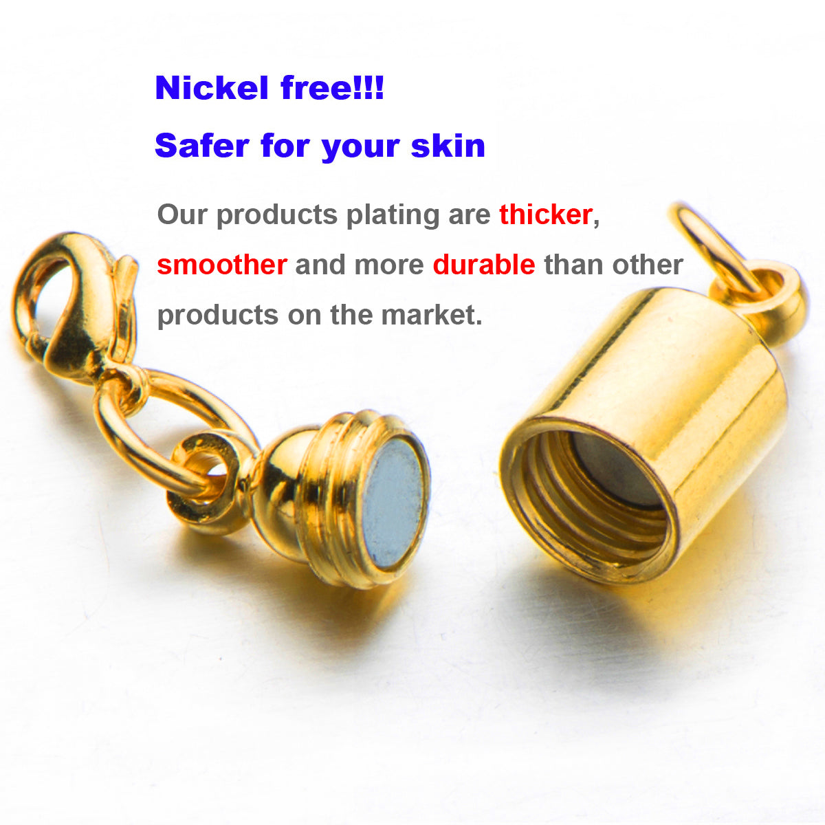 Screw Locking Magnetic Clasps Closures Safety Easy Jewelry Clasps