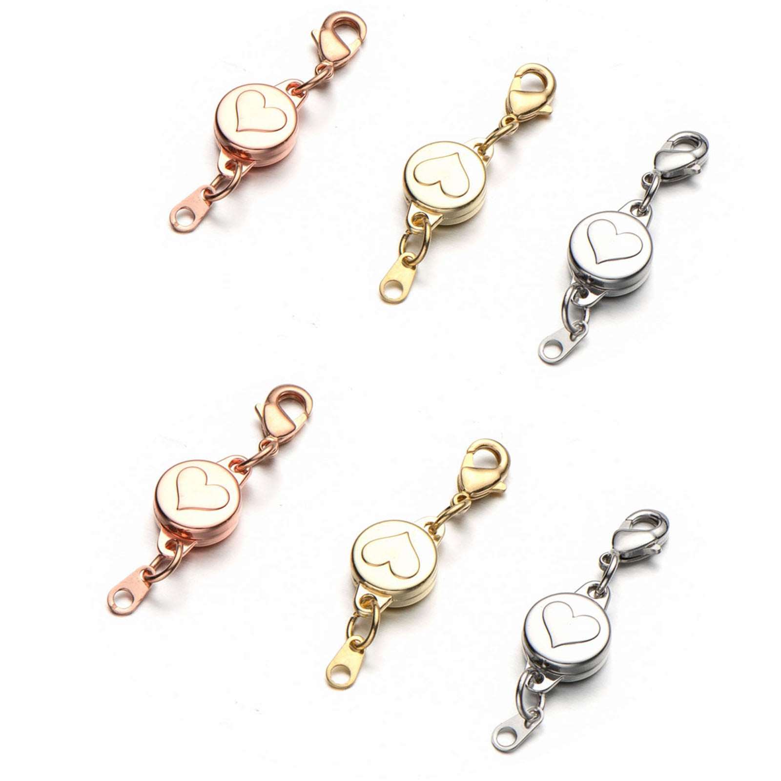 Zpsolution Magnetic Necklace Clasps with Extender Chains Lobster Clasps Lead Cadmium Free and Nickel Release Free Set/2 Gold-Sil