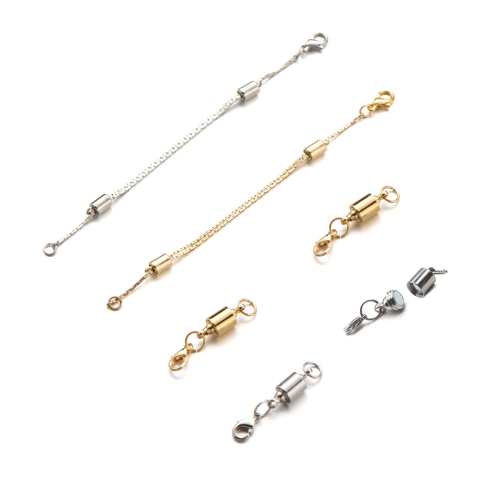 Adjustable Chain Extenders Magnetic Jewelry Clasps for Necklace Bracelet