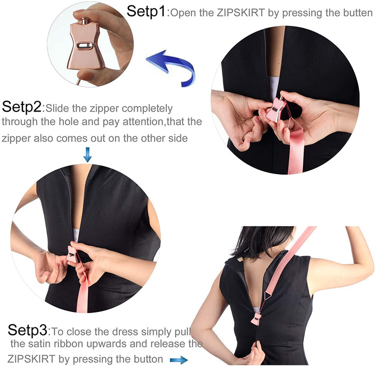 Zipper Helper Pull for Dresses - with 3 Different Types of Hooks - Dress  Zipper Pull Helper - Dress Zipper Helper - Zipper Puller Helper for Boots 