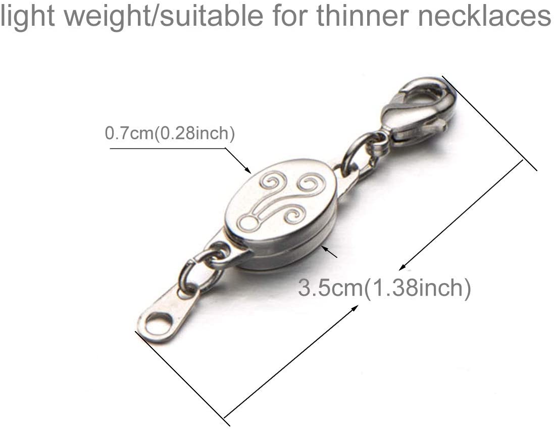 Locking Magnetic Necklace Clasps and Closures Small Jewelry Bracelet Extender