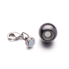 Plated ABS Pearl Magnetic Jewelry Clasps for Necklace  10mm Ball