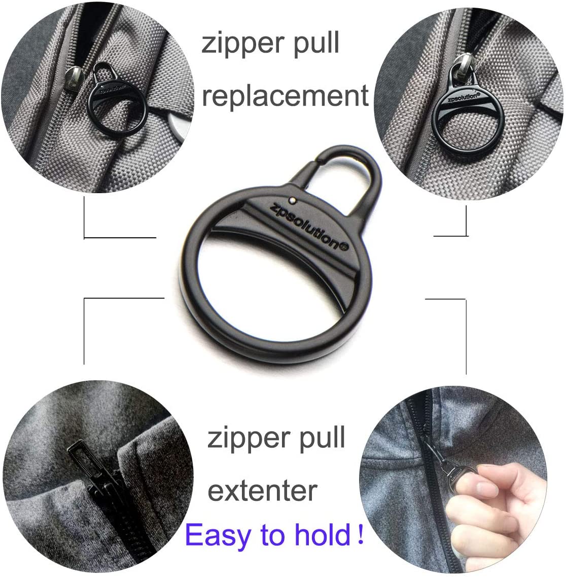 Zipper Pull Replacement for Who with Arthritis or Limited Hand Dexterity