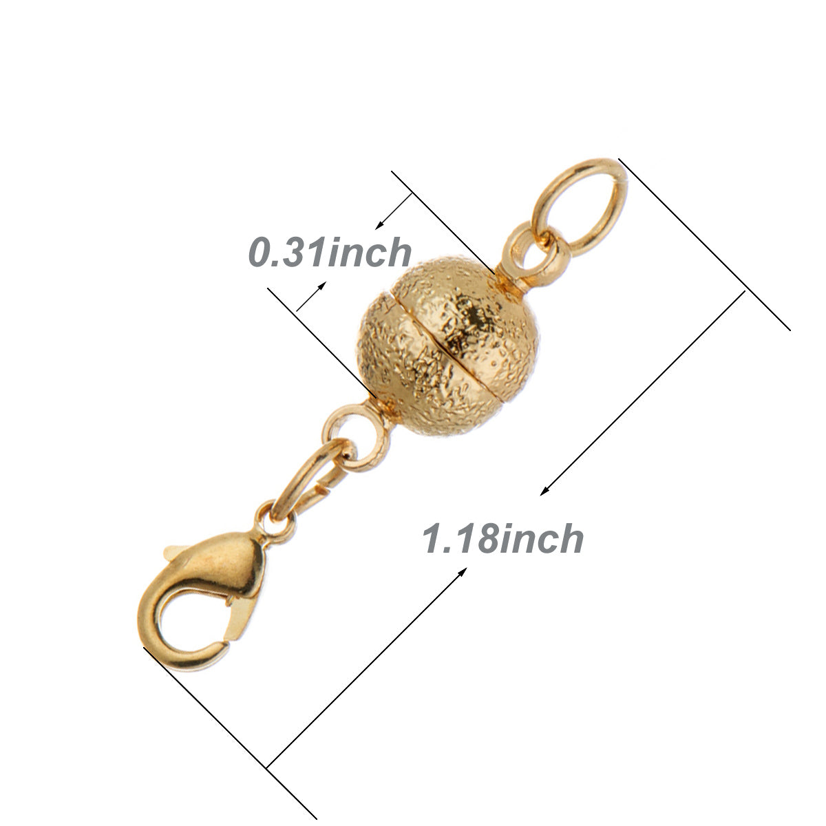 Round Ball Design Strong Magnetic Jewelry Clasp for Necklace Bracelet