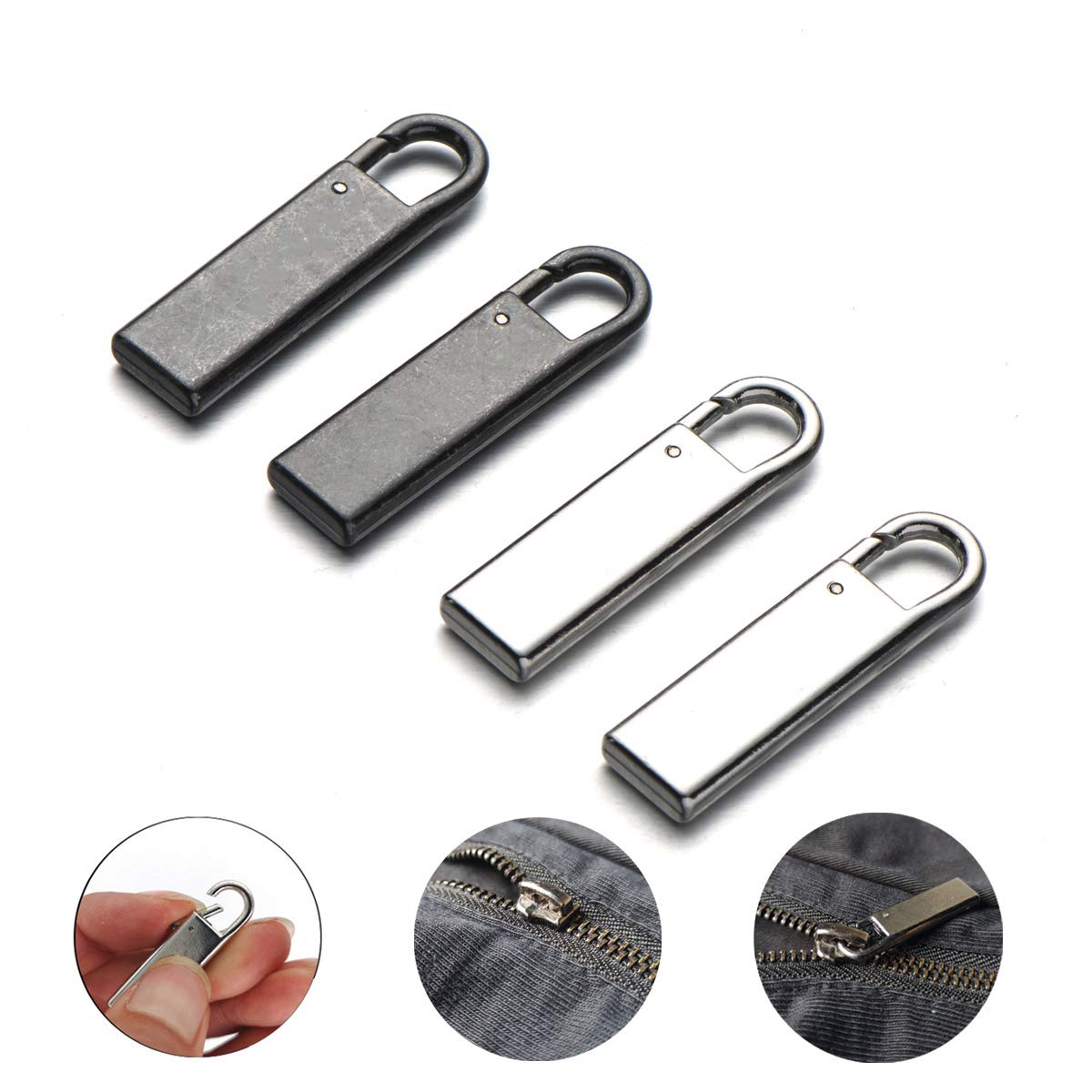  Zpsolution Zipper Handle Pull Replacement Metal Zipper Tab  Repair Easy Use for Broken and Missing Zipper Pulls On Luggage Suitcase