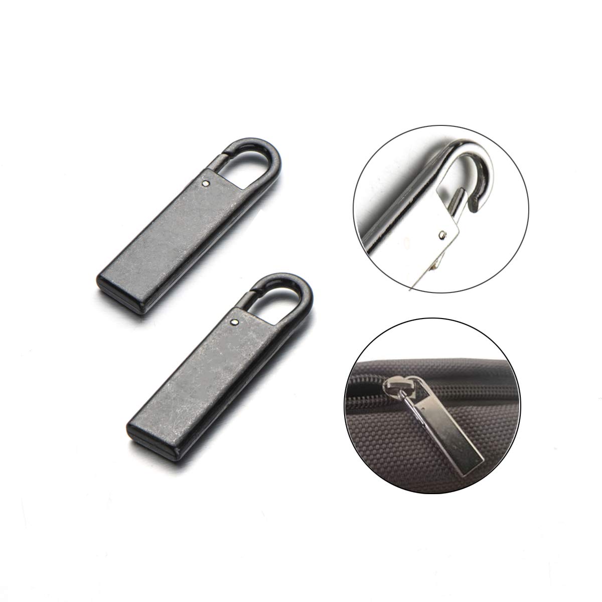 Metal Zipper Pull Tab Replacement Puller Zip Coat For Bag Extender