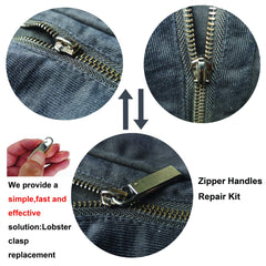 Zipper Pull Tab Repair for Jacket Coat Boot Easy Replace Broken Zipper pull