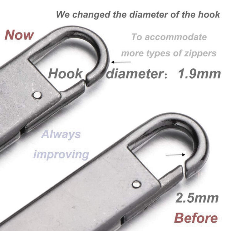 Maybenice Zipper Pulls Tab Replacement Luggage Zipper Pull Extension  Backpack Zipper Tags Handle Mend Fixer Repair for Suitcases Zipper Repair  Kit